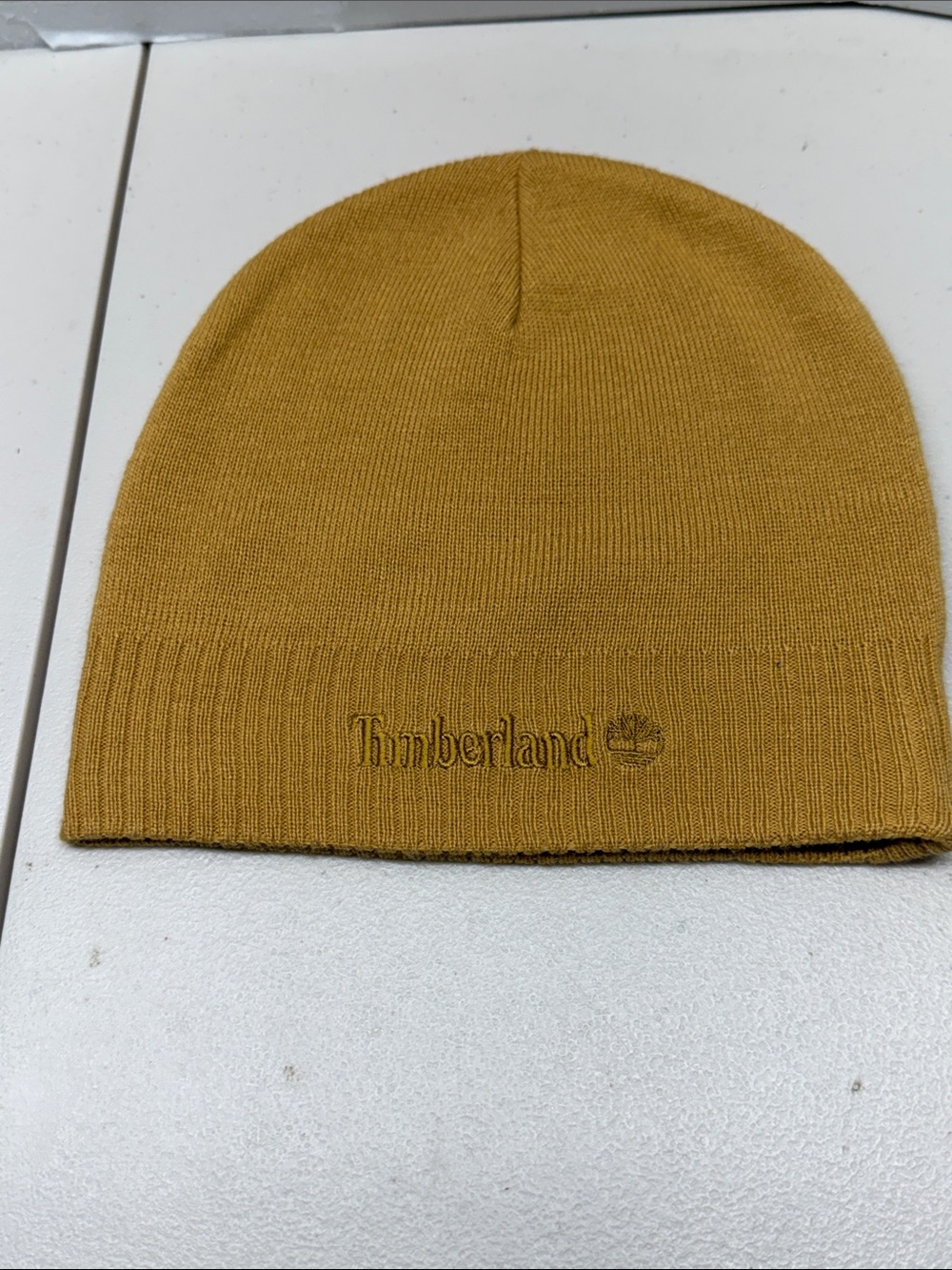 Timberland Men's Mustard Yellow Knit Beanie. NWOT
